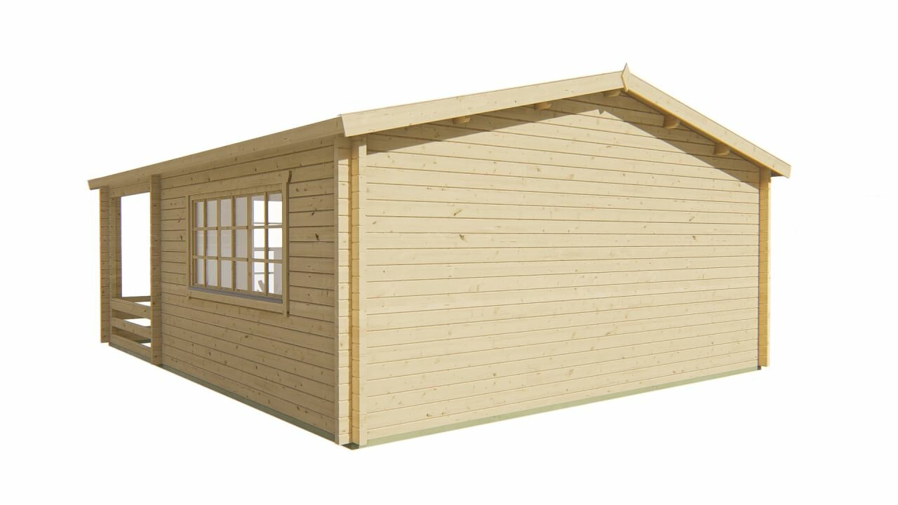 Blokhut Nottingham achteraanzicht