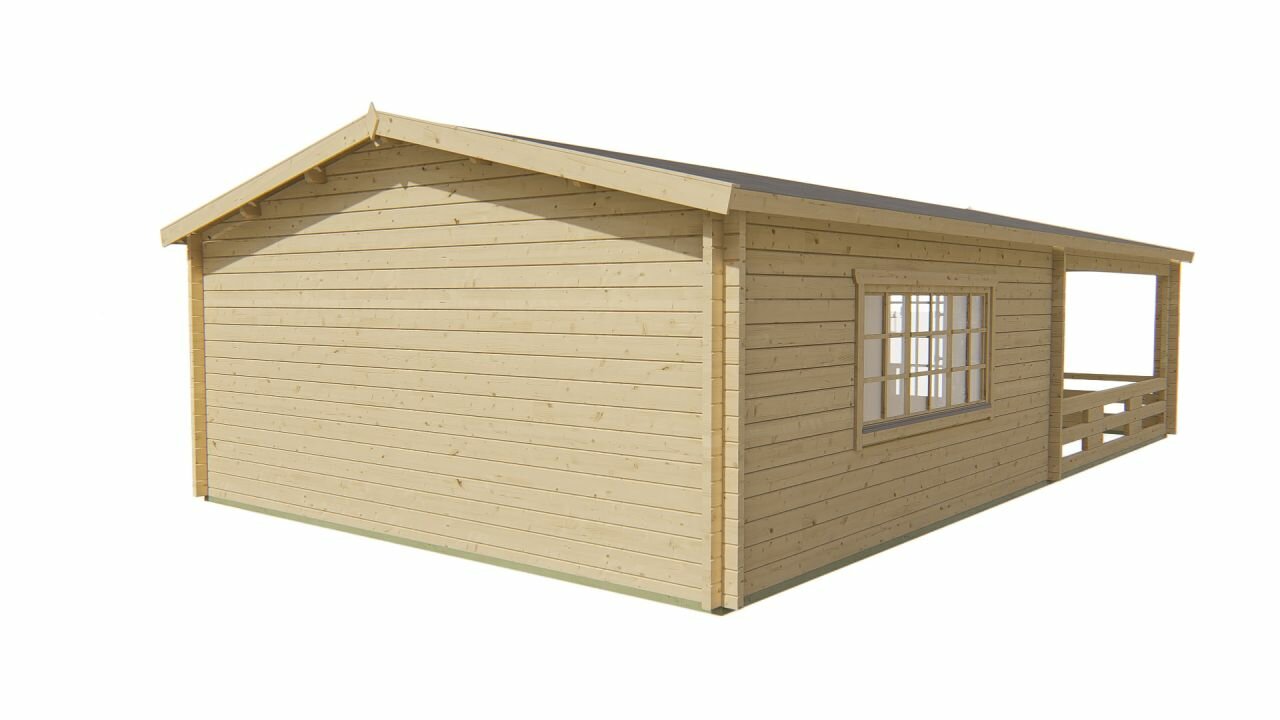 Blokhut Sheffield achteraanzicht