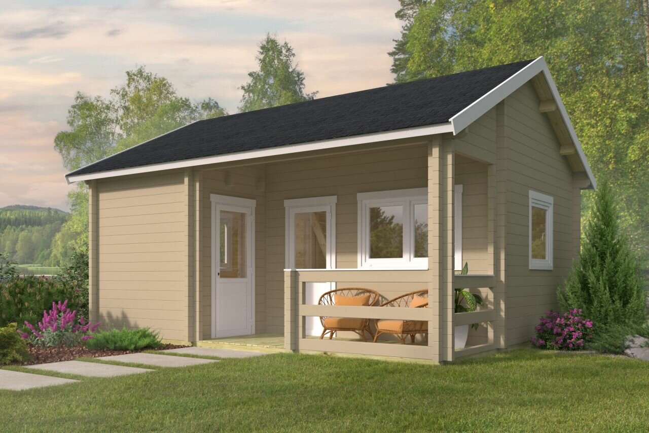 Blokhut Edelweiss bruin