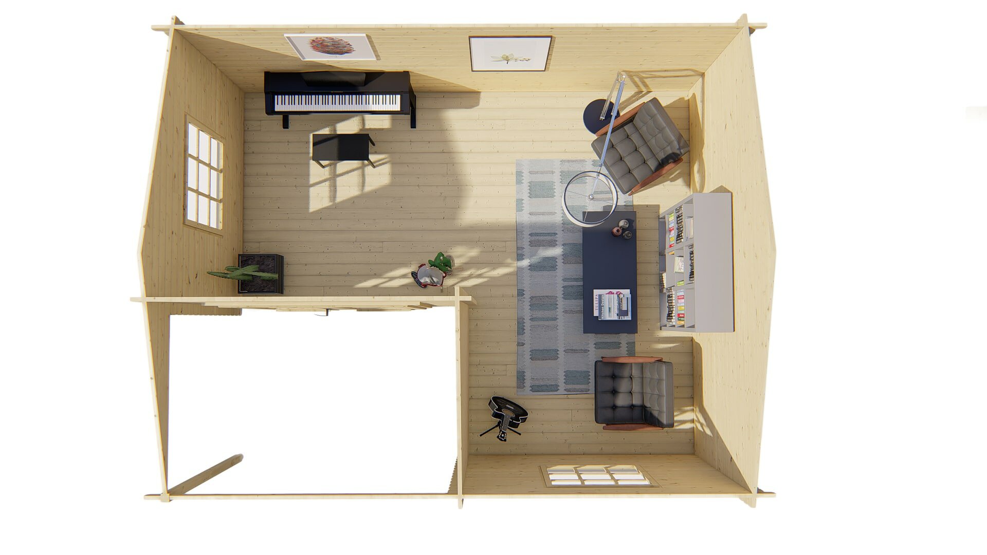 Blokhut Johan bovenaanzicht