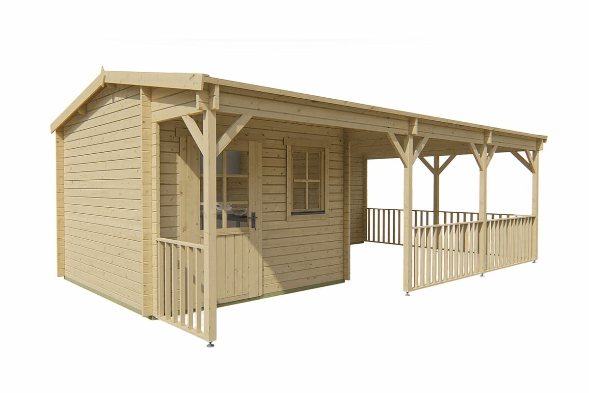 Blokhut Ragna linkervooraanzicht