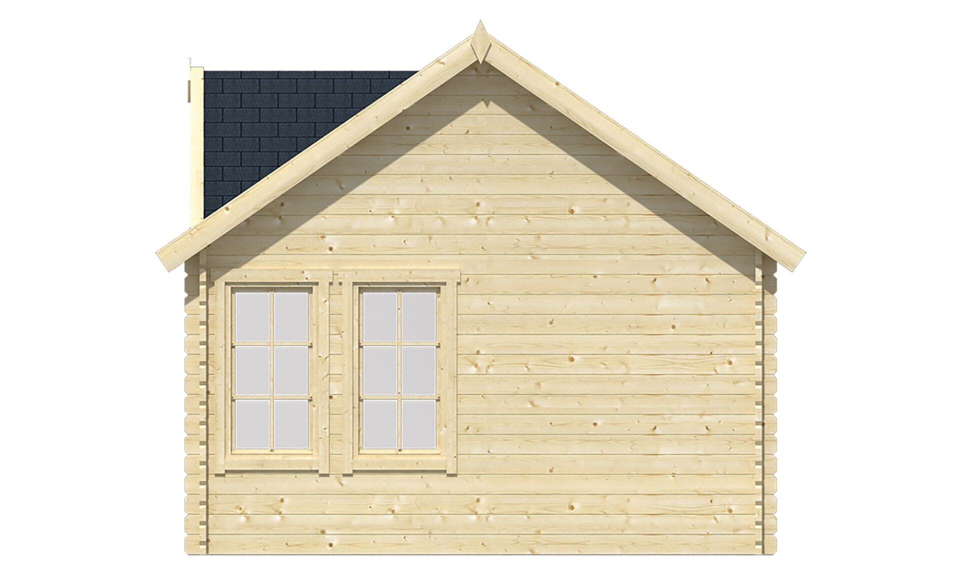 Blokhut Clockhouse rechterzijaanzicht