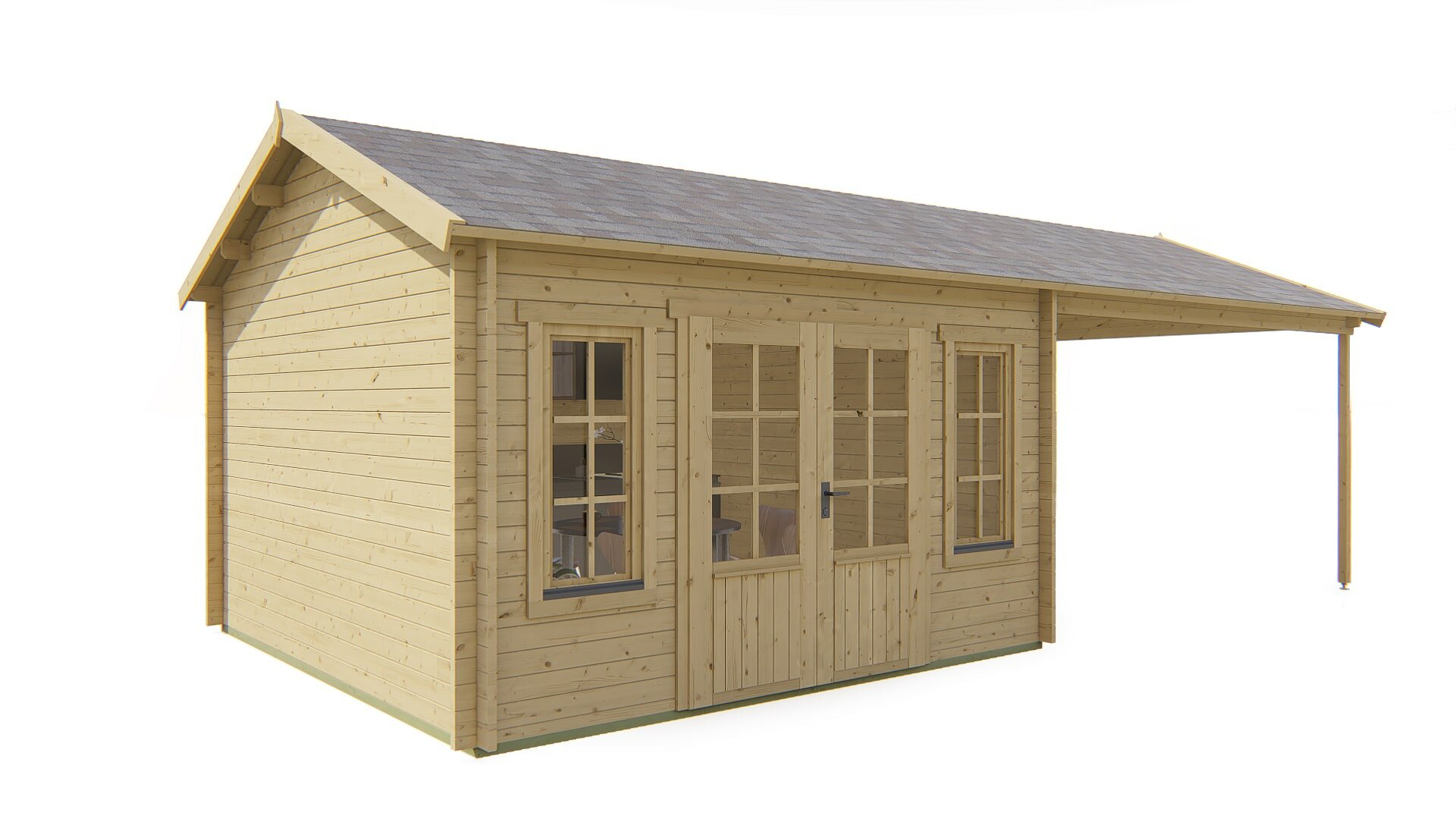 Blokhut Kwaspa vooraanzicht