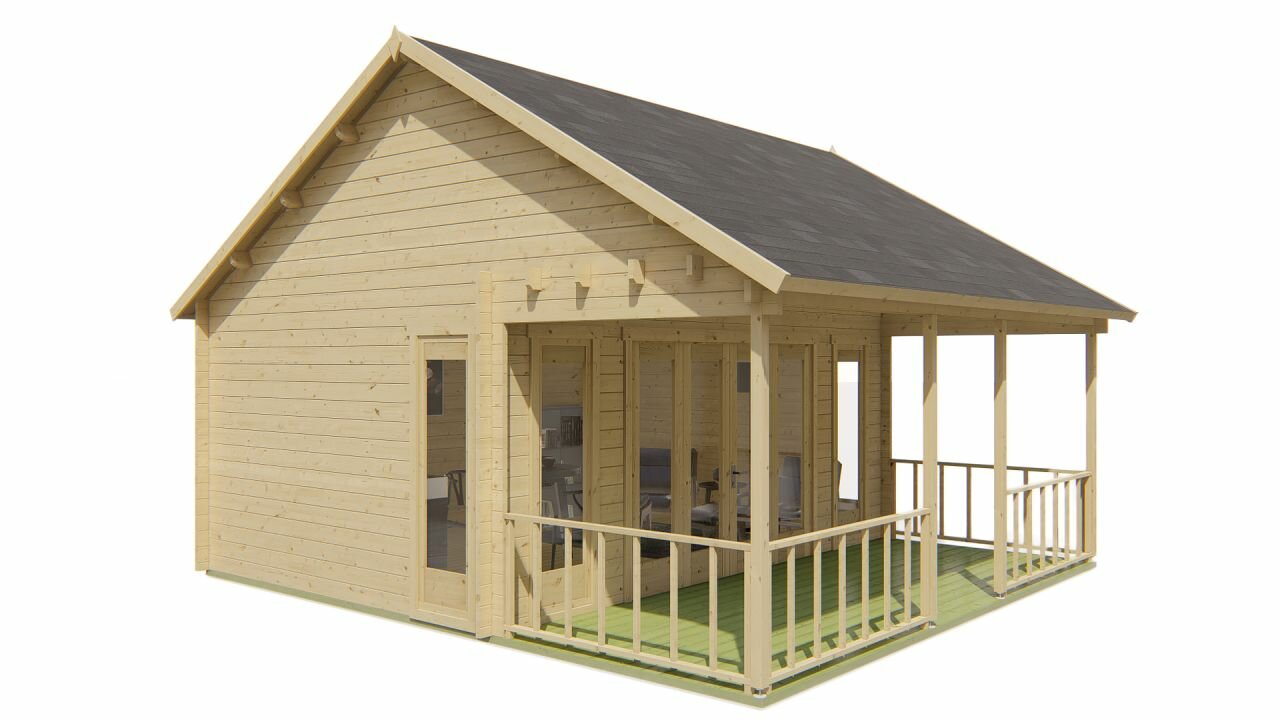 Blokhut Olaug linkervooraanzicht