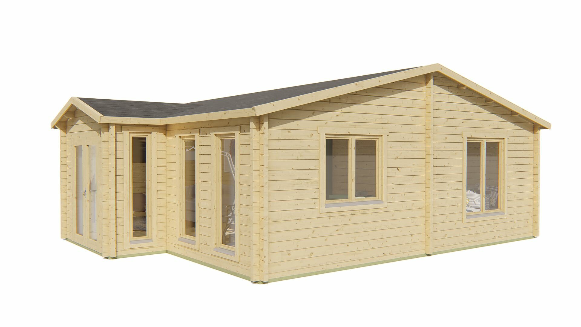 Blokhut Mullingar rechterzijaanzicht