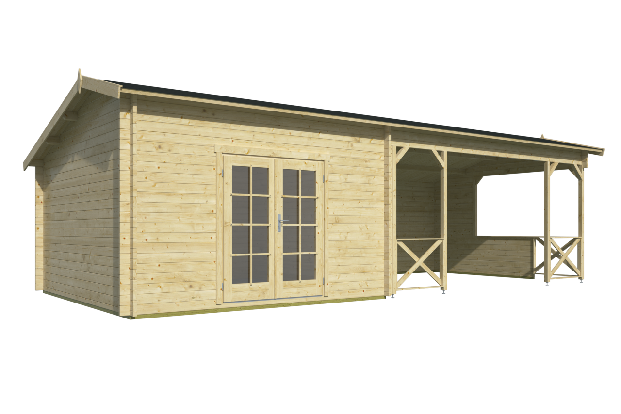 Blokhut Mokka vooraanzicht