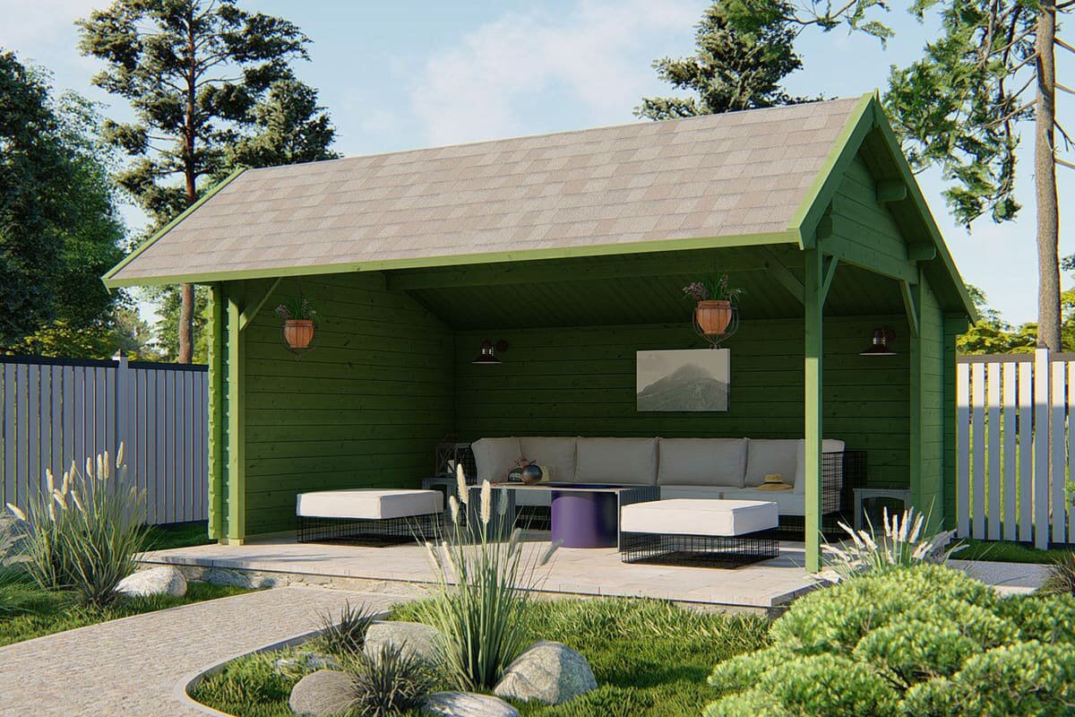 Blokhut Th&uuml;ringen groen