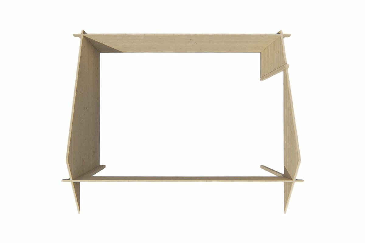 Blokhut Th&uuml;ringen bovenaanzicht