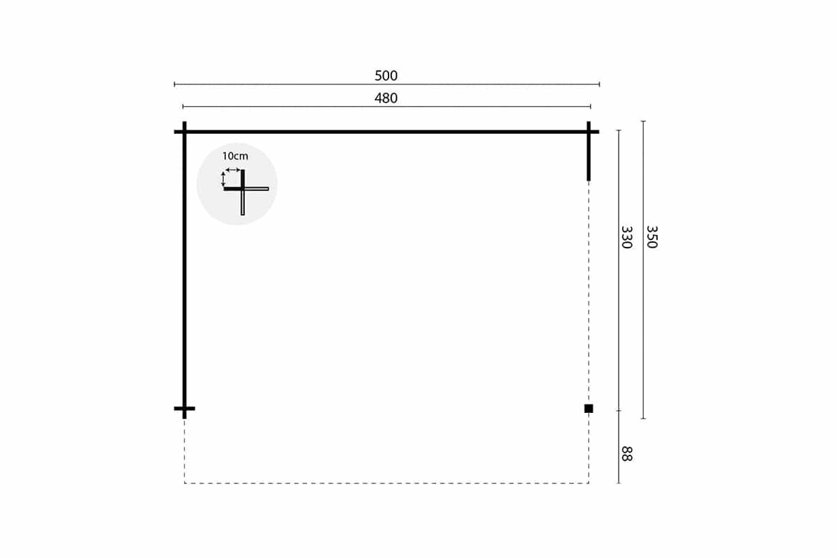 Blokhut Th&uuml;ringen maatvoering