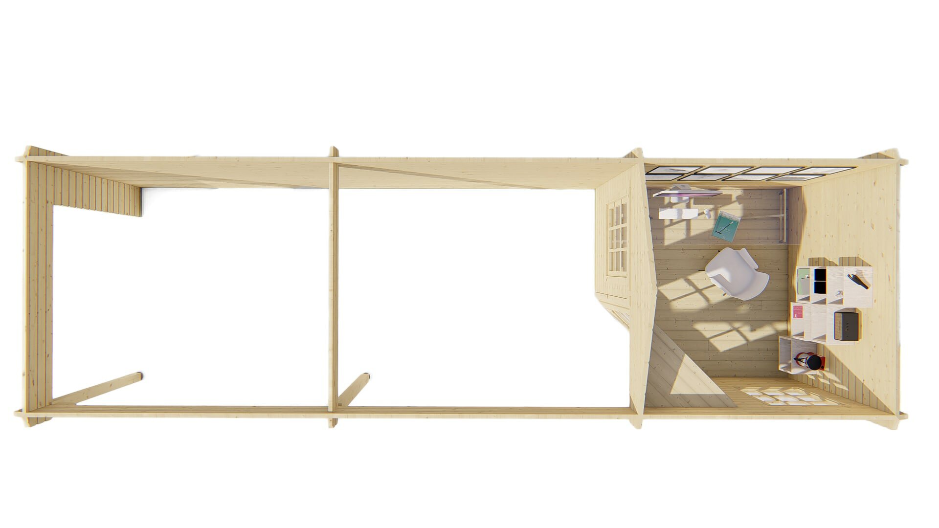 Blokhut Gretel bovenaanzicht