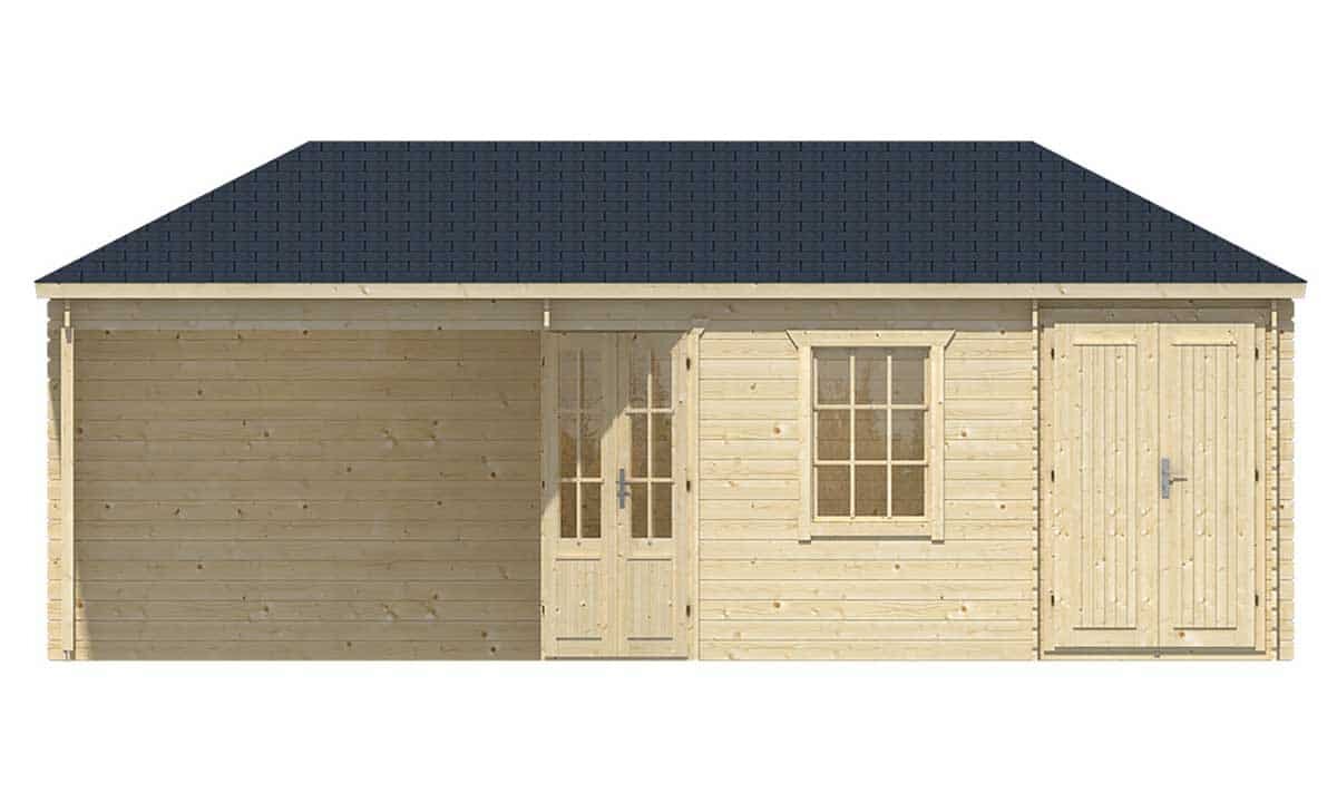 Blokhut Olson vooraanzicht