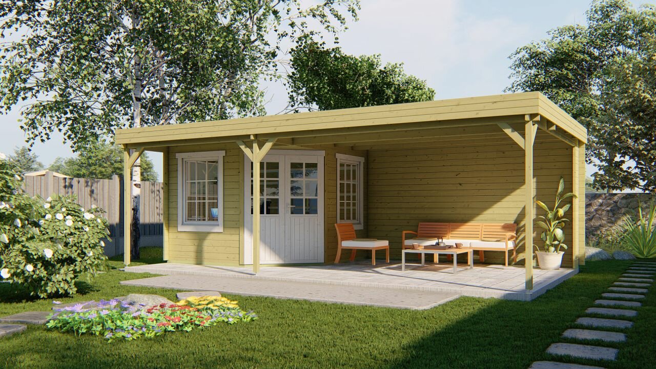 Blokhut Annette groen