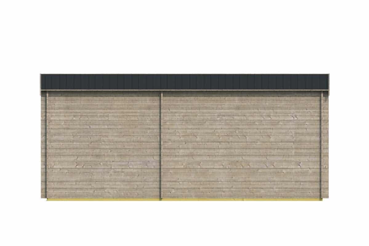 Gartenhaus Dora mit Vordach 500 x 300 x 217 cm - Impragniert (28 mm) - Tuindeco