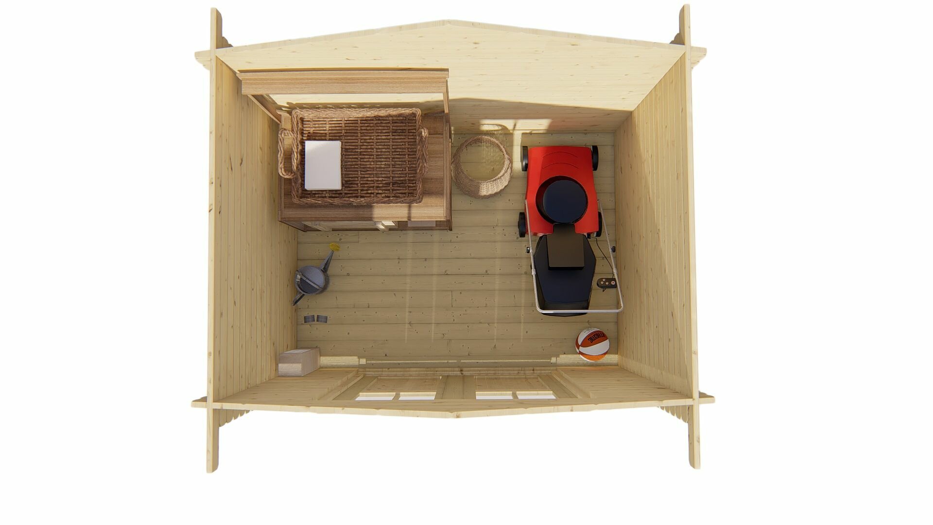 Blokhut Robert bovenaanzicht