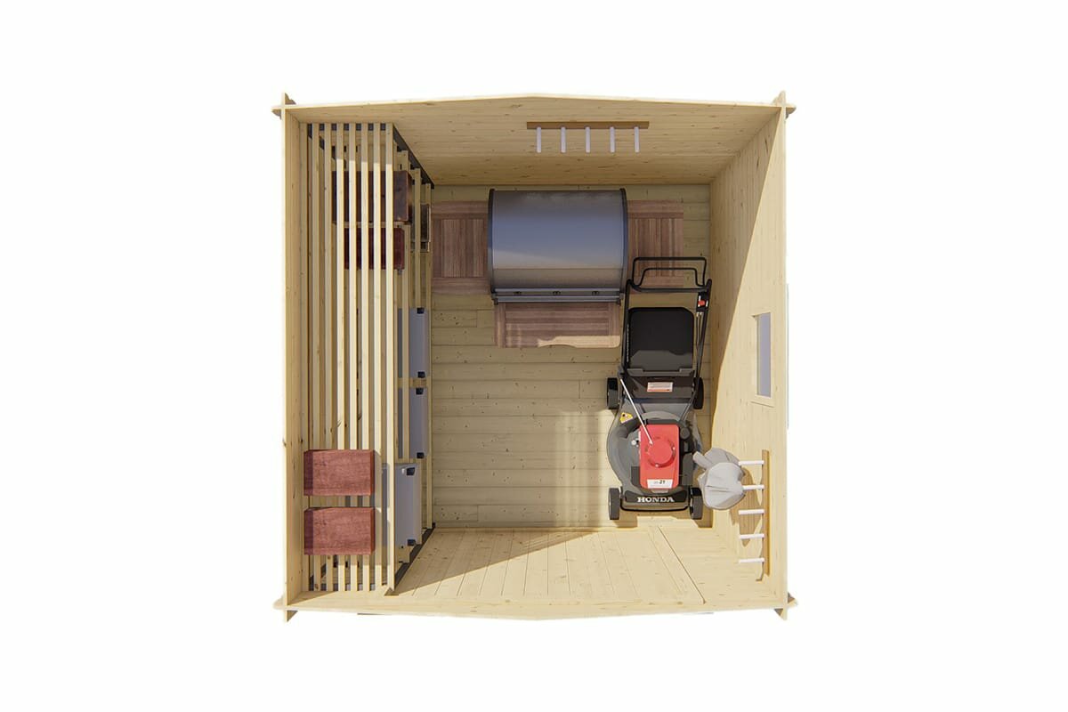 Blokhut Valery bovenaanzicht