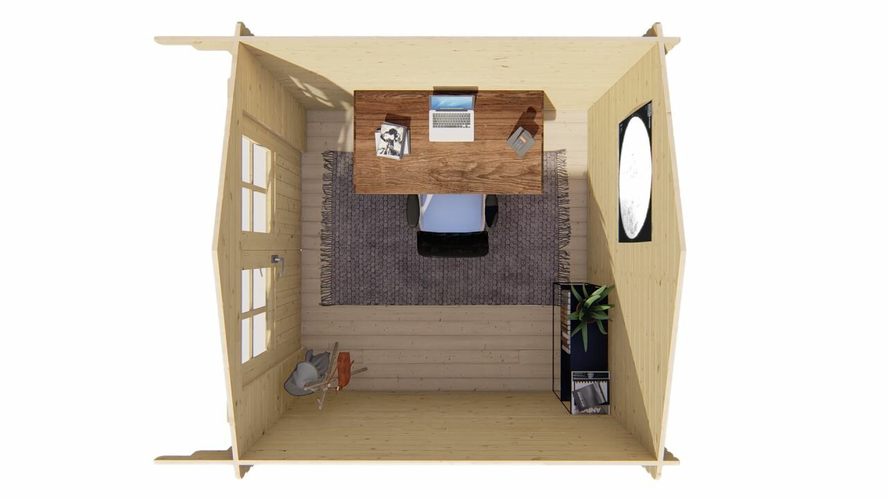 Blokhut Gitte bovenaanzicht