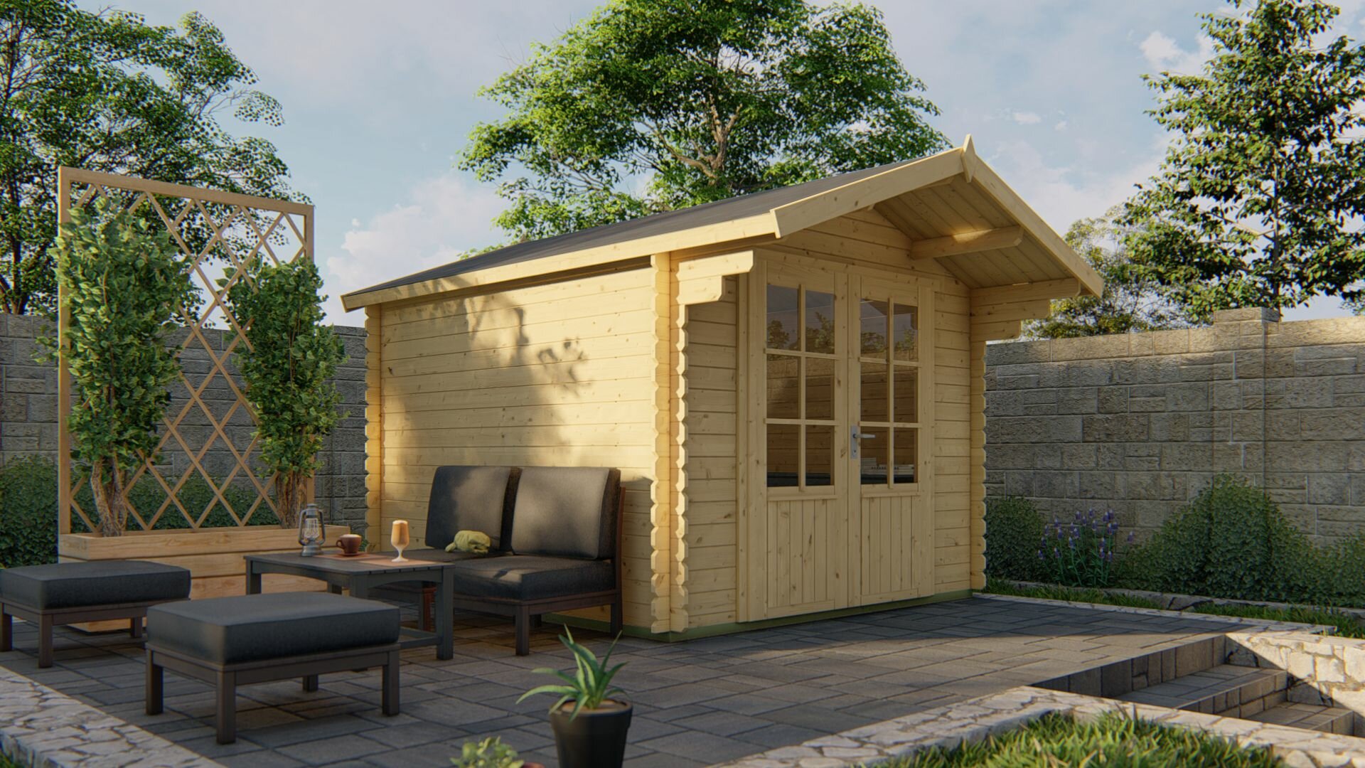 Blokhut Perlund blank