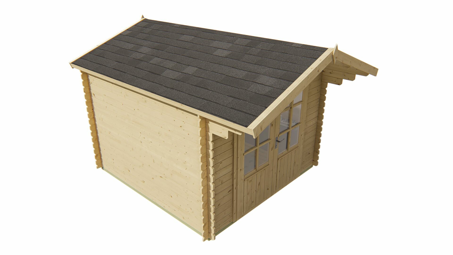 Blokhut Perlund vooraanzicht