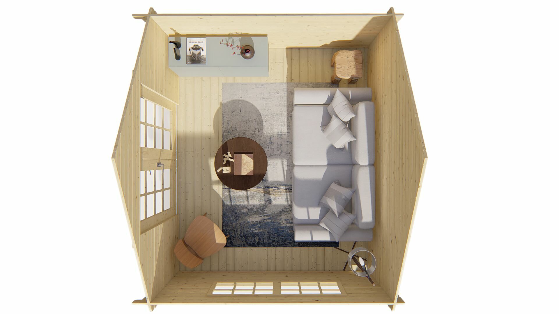 Blokhut Skov bovenaanzicht