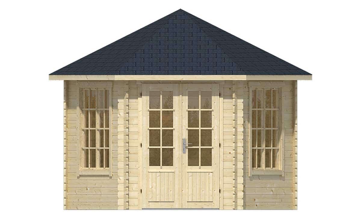 Gartenhaus Nora 354 x 316 cm - Sechseckige Gartenlaube