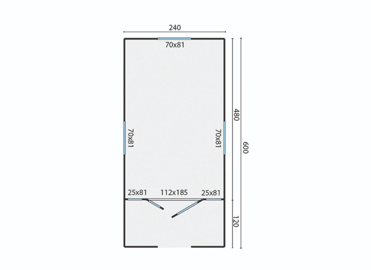 plattegrond pipowagen Johnny
