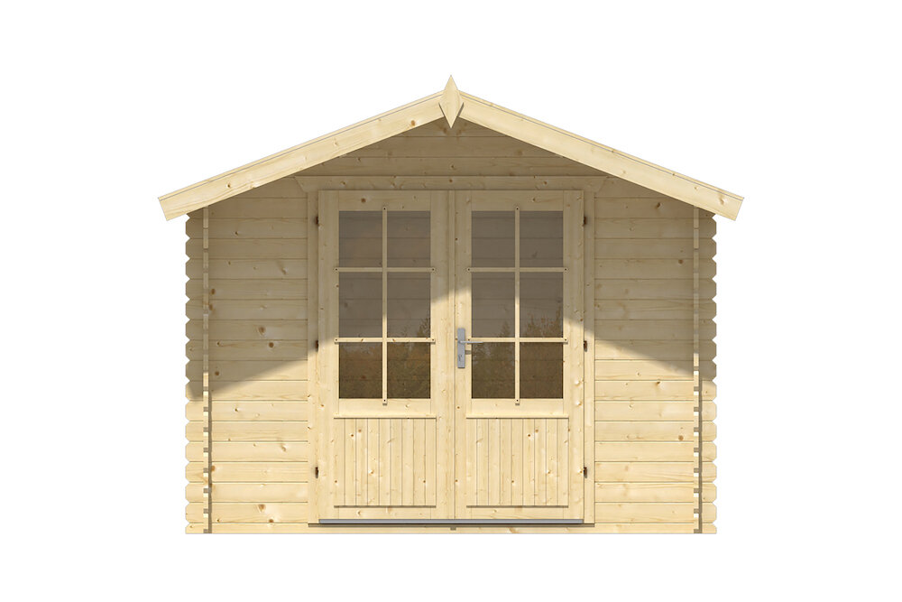 Blokhut Albacete vooraanzicht