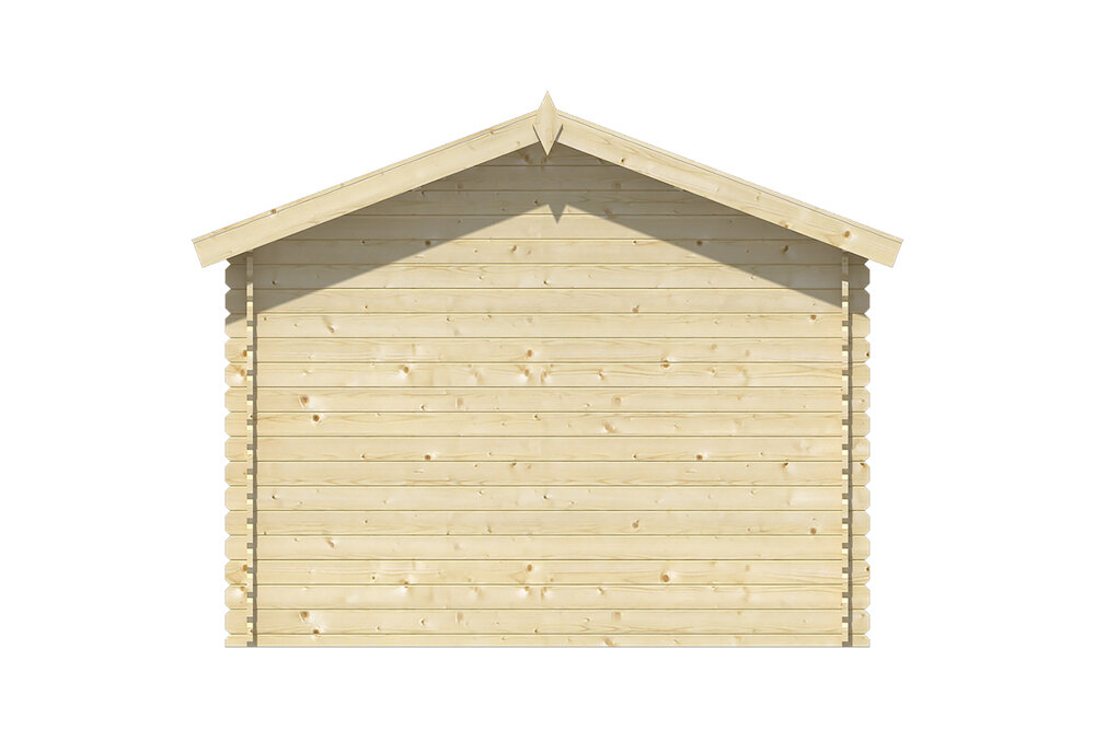 Blokhut Albacete achteraanzicht