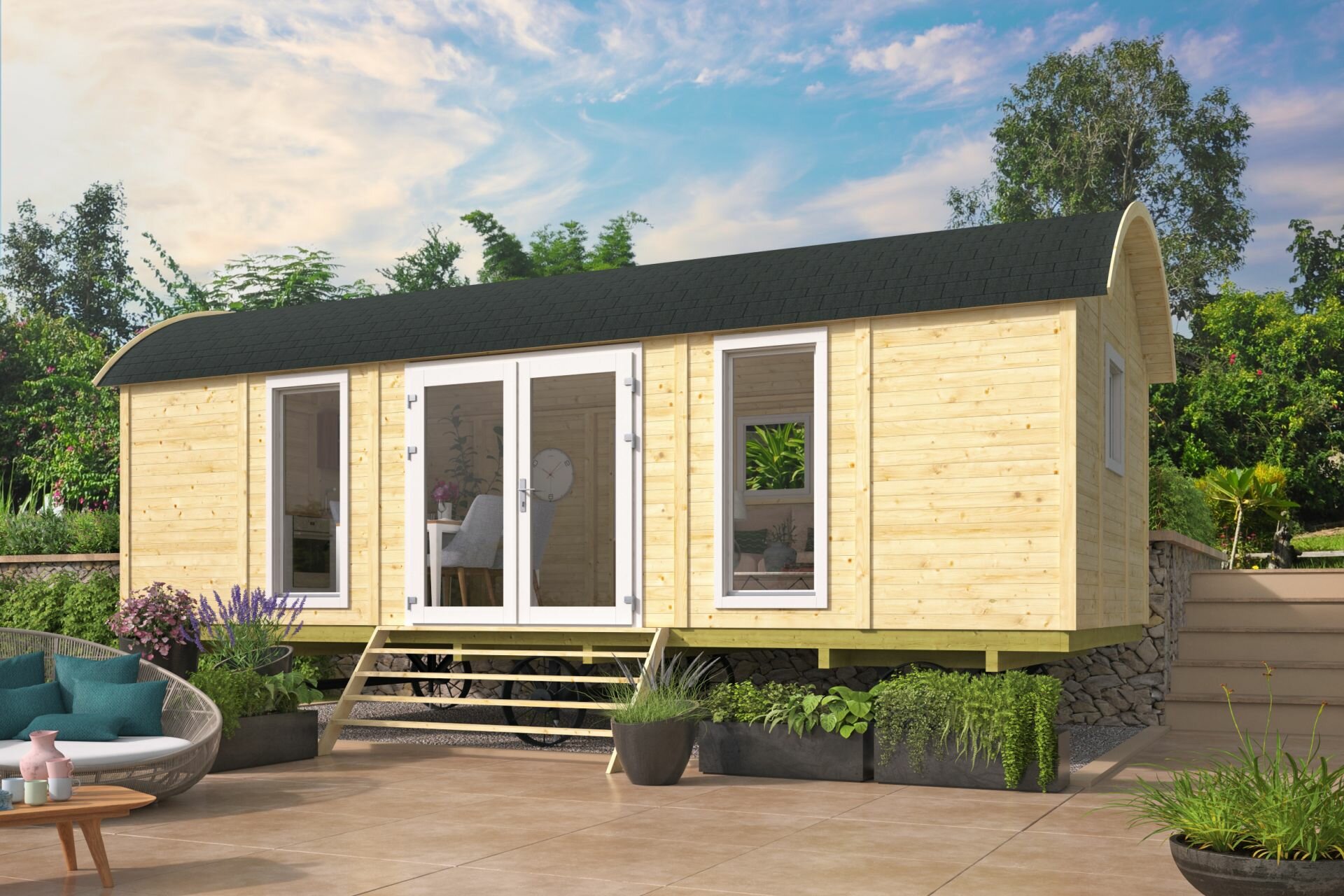 Zirkuswagen 720 x 328 x 354 cm - Pipowagen Dan