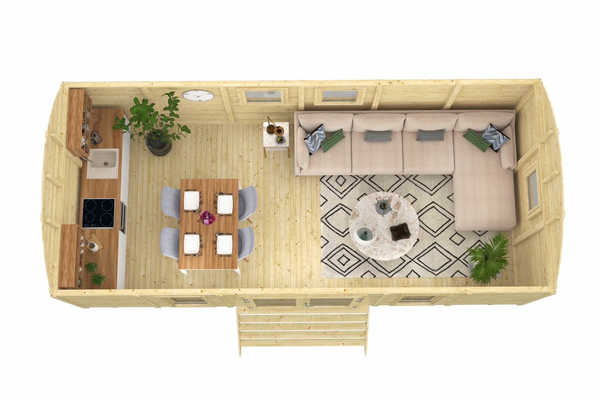 Zirkuswagen 720 x 328 x 354 cm - Pipowagen Dan