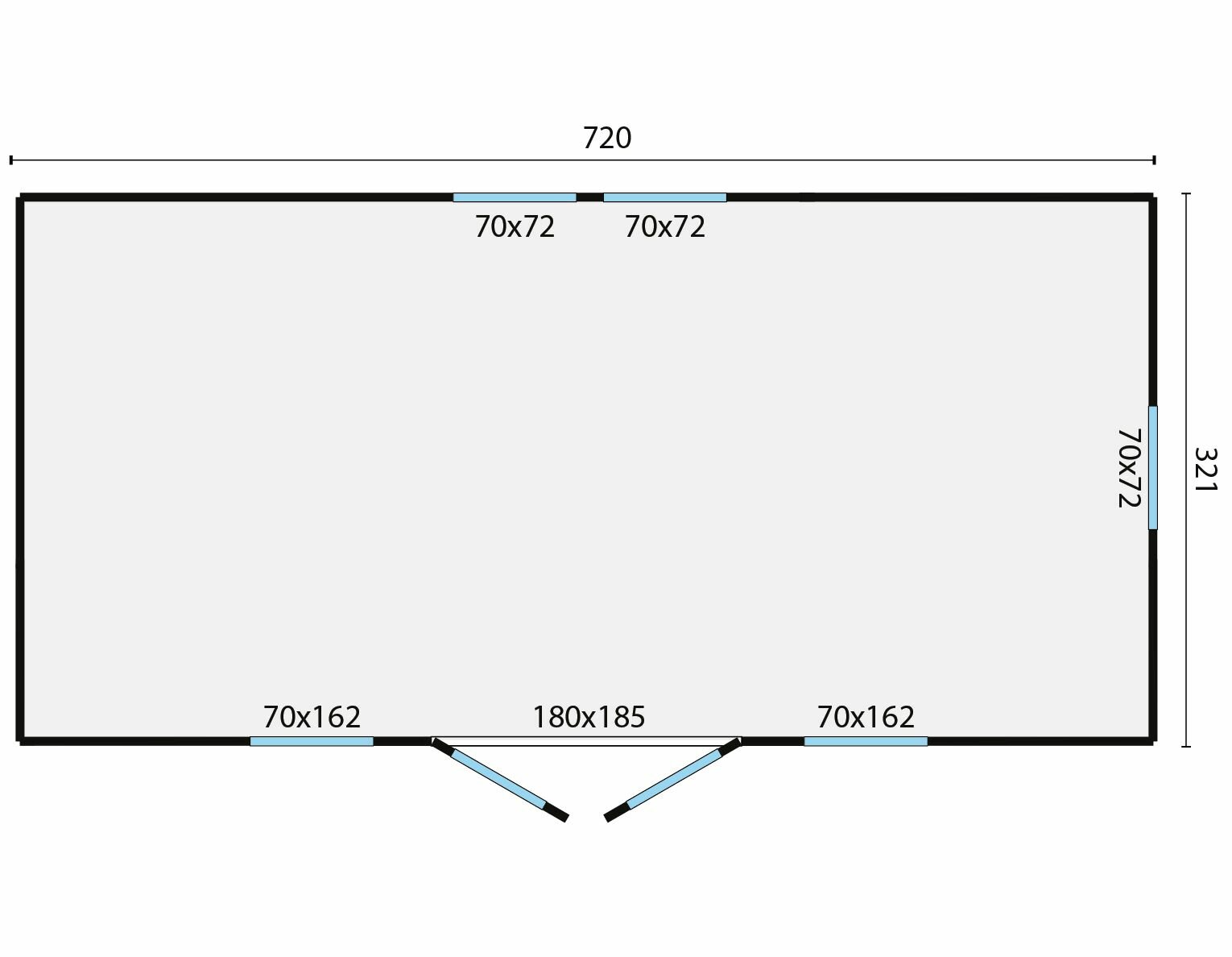 Zirkuswagen 720 x 328 x 354 cm - Pipowagen Dan