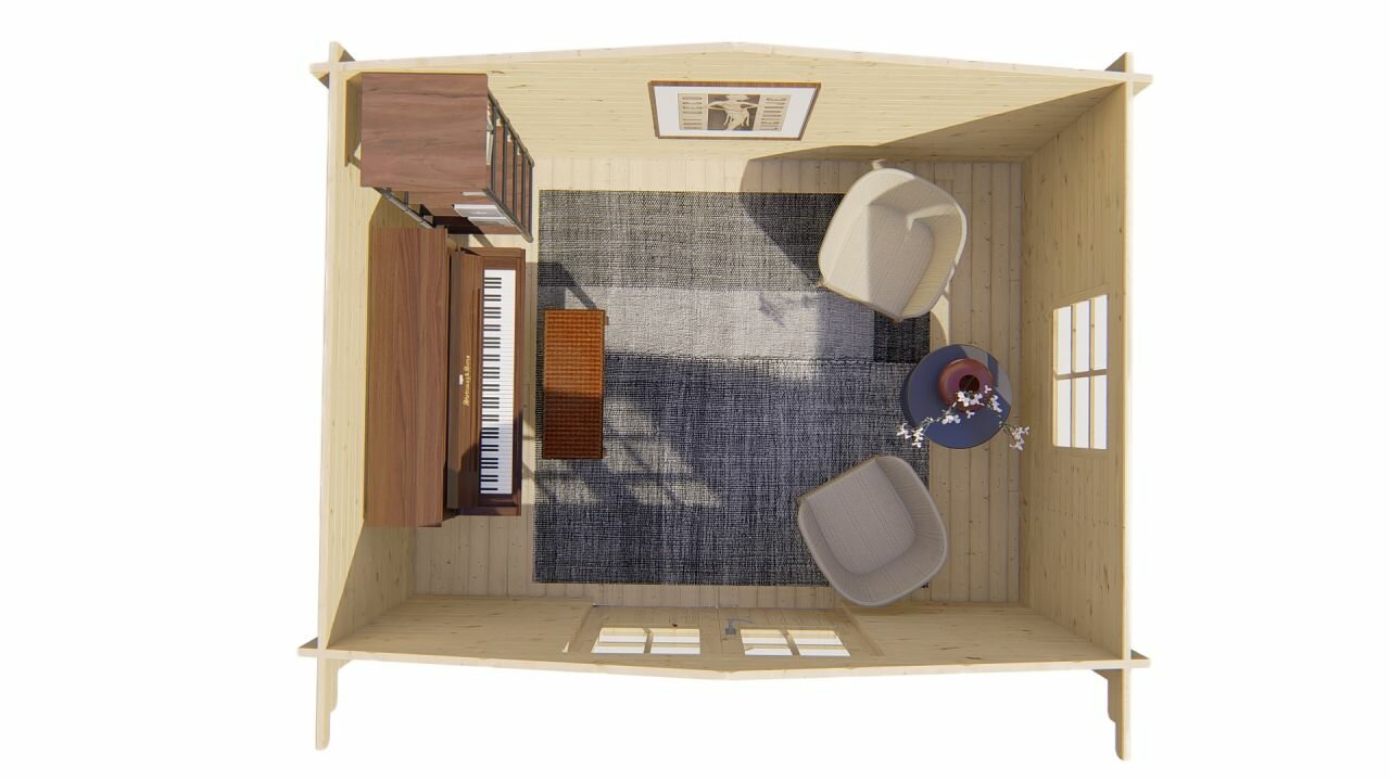 Blokhut Dyre bovenaanzijde