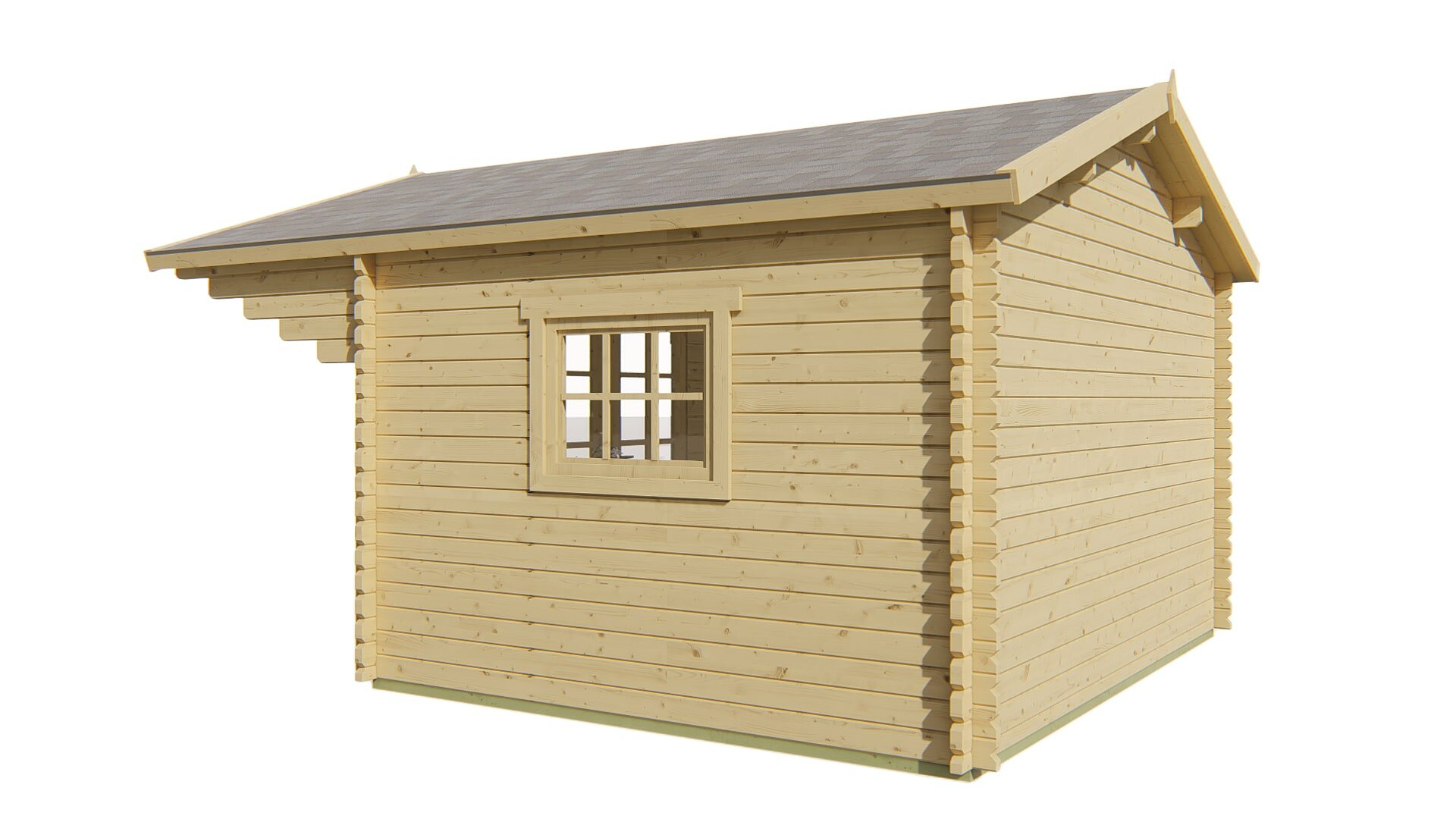 Blokhut Inglund rechterzijaanzicht