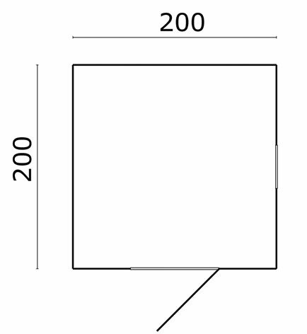 Ger&auml;tehaus / Gartenschrank Olaf 200 x 200 x 230 cm Druckimpr&auml;gniertes Holz