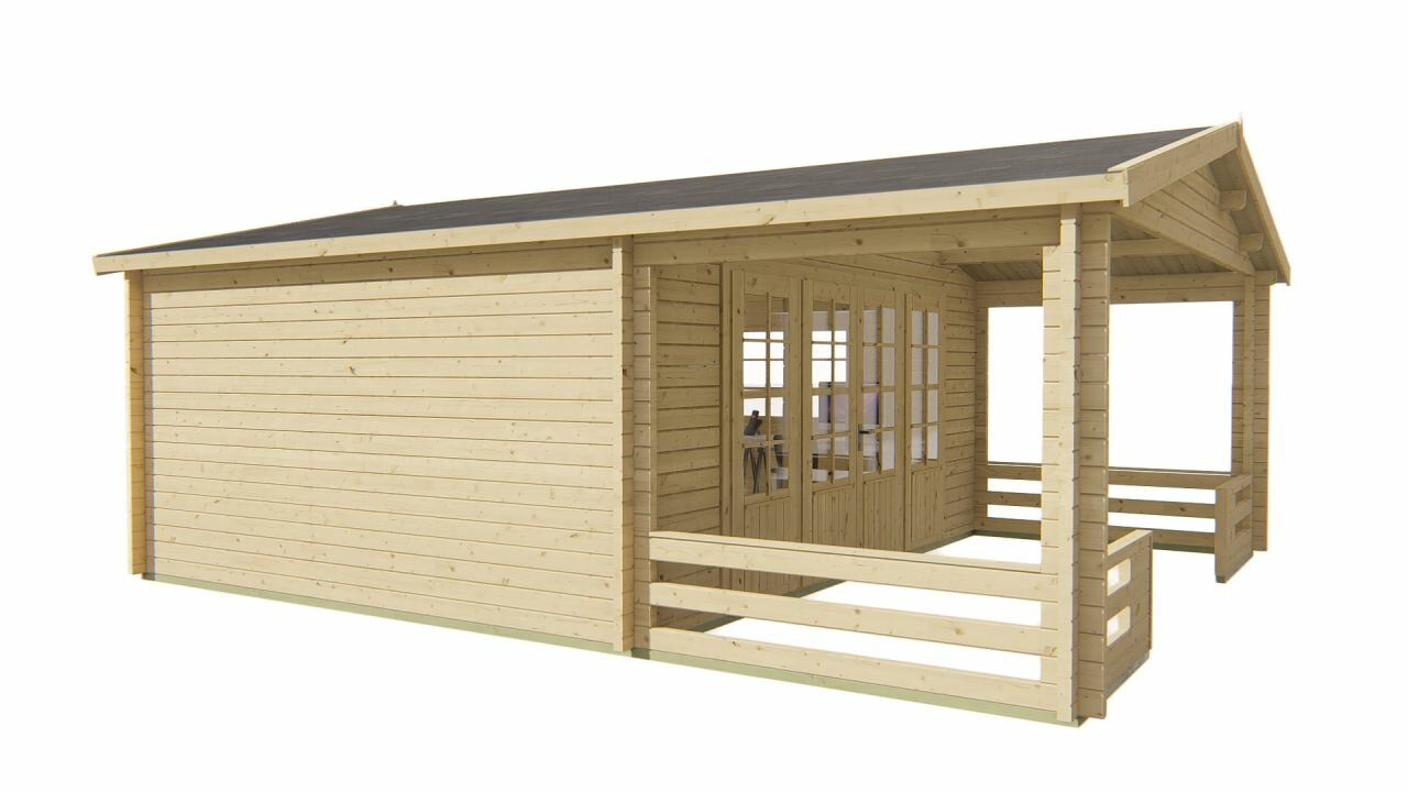 Blokhut Nottingham linkeraanzicht