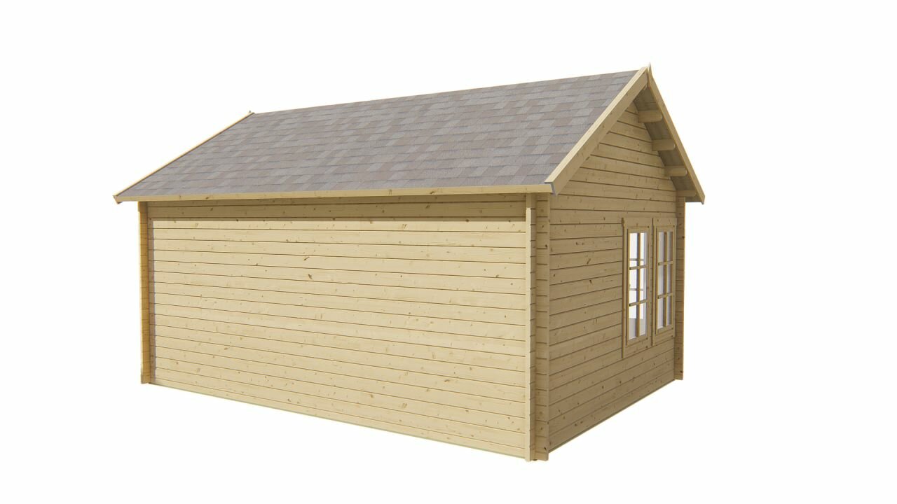 Blokhut Clockhouse achteraanzicht