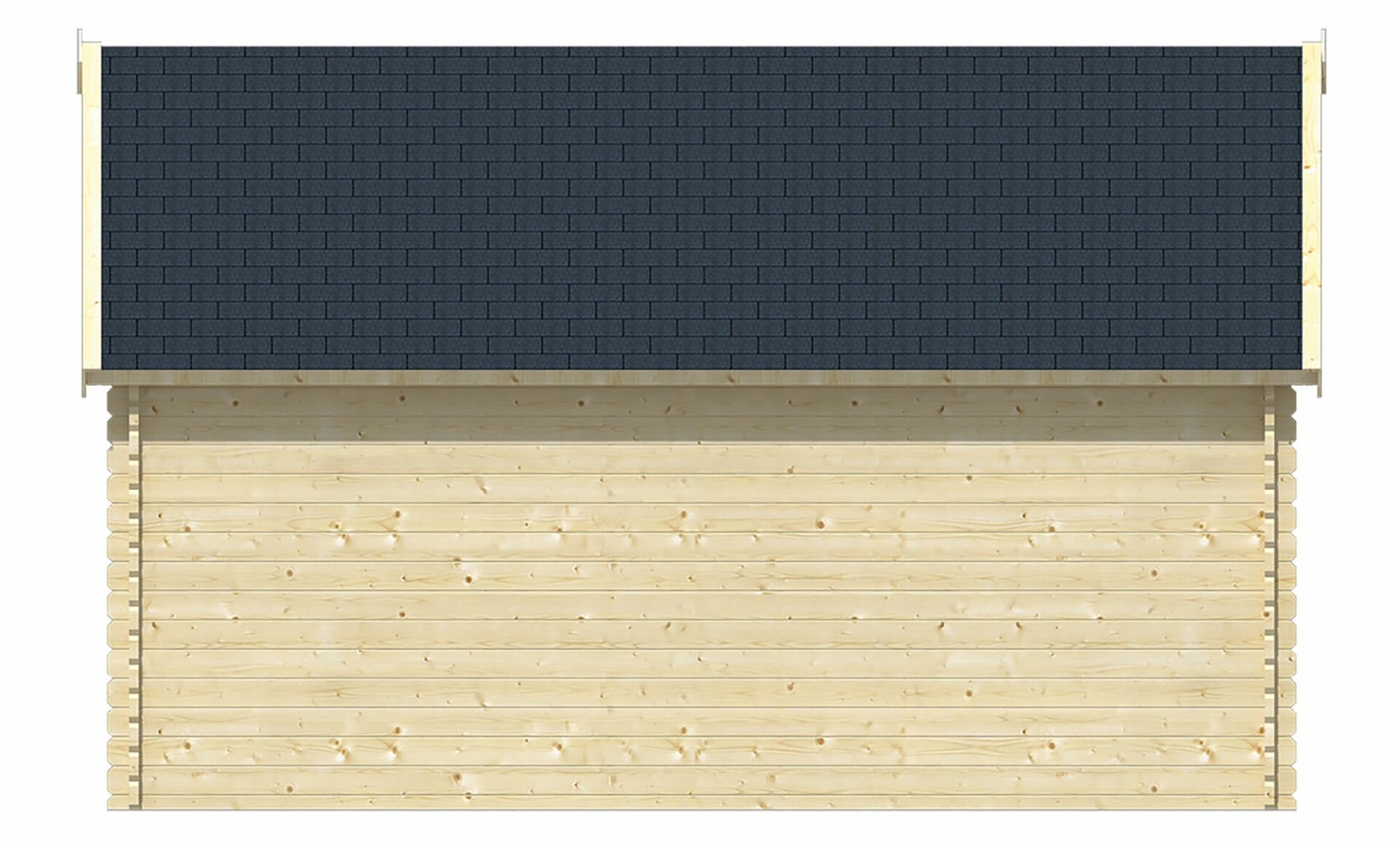 Blokhut Clockhouse achteraanzicht