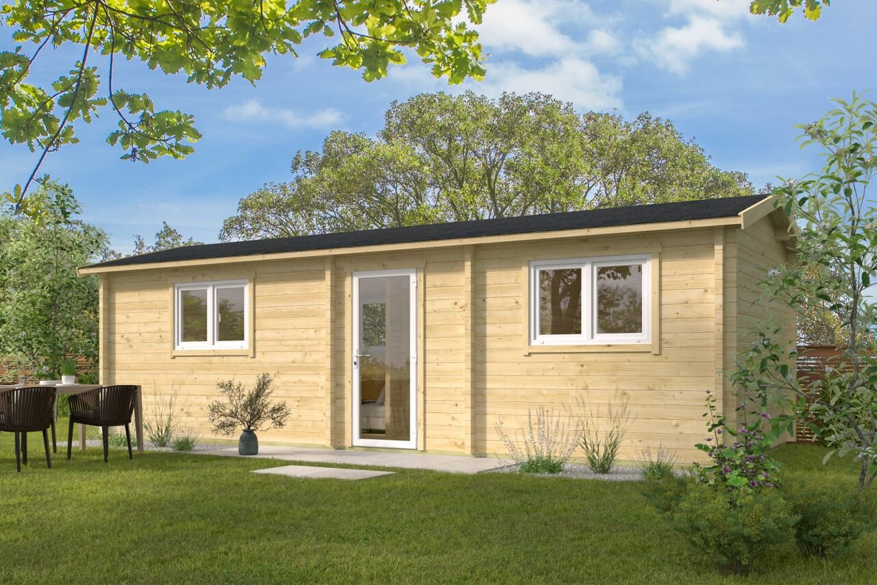 Blokhut Ava blank/wit