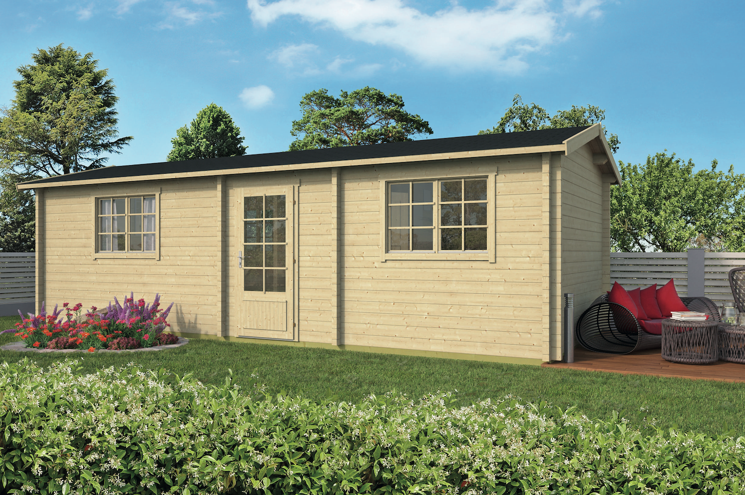 Blokhut Ava 844 x 347 x 270 cm Wanddikte 70 mm