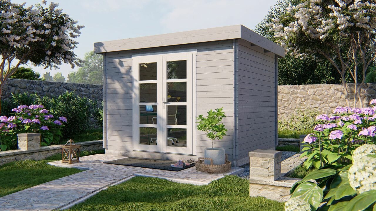 Blokhut Hypermodern zilvergrijs