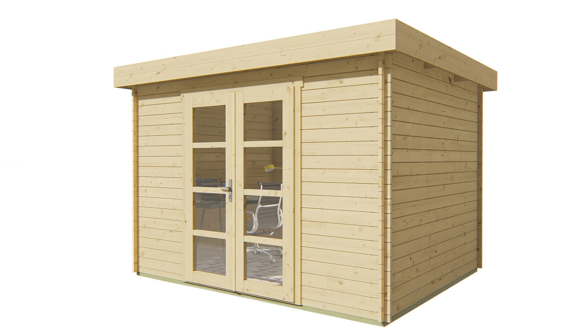 Blokhut Hypermodern vooraanzicht