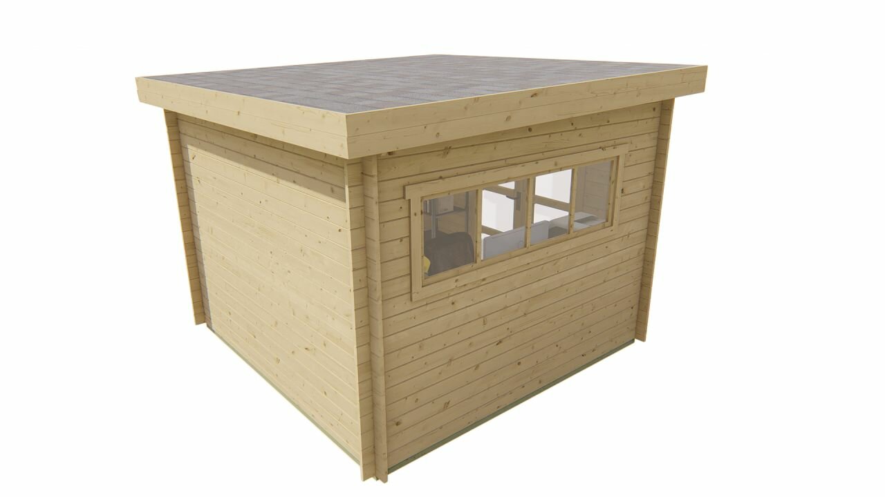 Blokhut Bodine linkerzijaanzicht