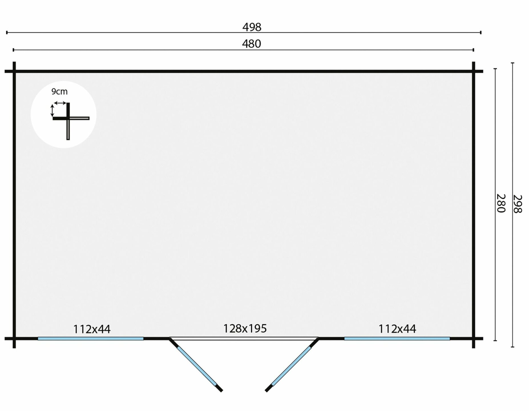 Blokhut Zerja maatvoering