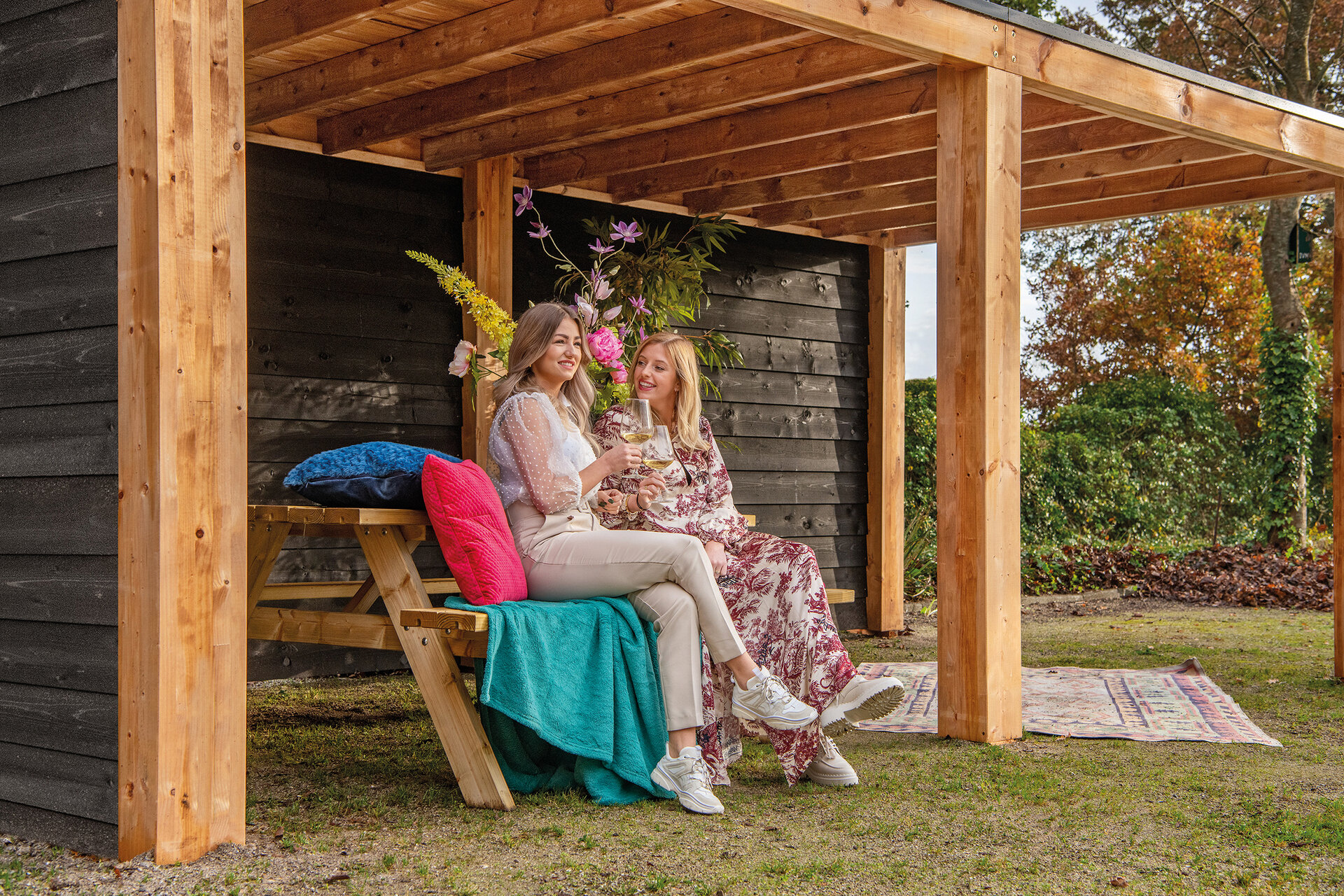 &Uuml;berdachung Renesse Red Class Wood 400 x 313 cm (Bausatz)