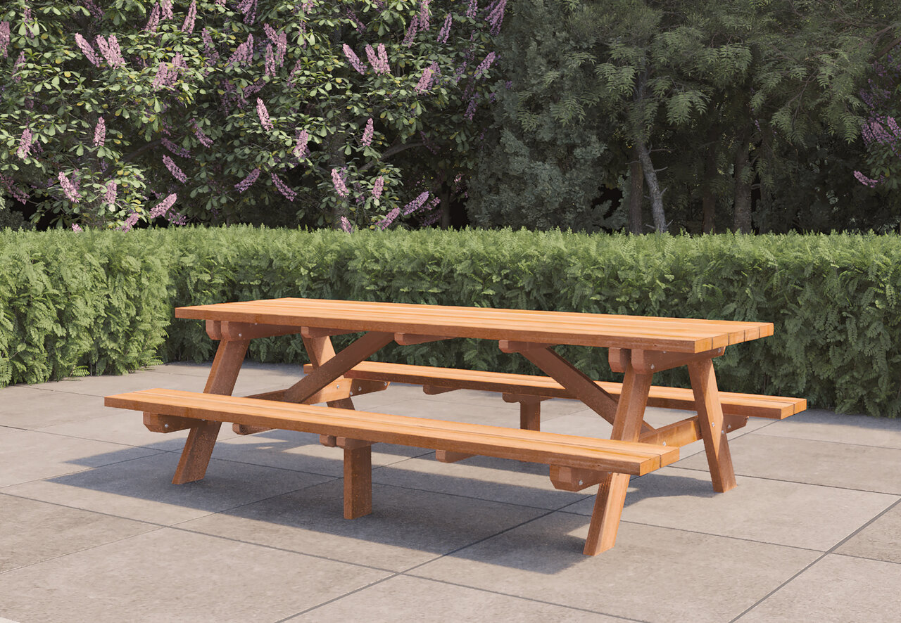Picknicktisch Madrid 250 x 160 x 75 cm Hartholz (8 Personen) - Picknick-Set