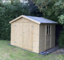 Gartenhaus Hugo 225 x 225 x 220 cm, impr&auml;gniert, Wandst&auml;rke 16 mm - Gartenschrank