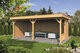 Uberdachung Flachdach Oslo XL Typ 3 Douglasie gehobelt 678 x 430 x 272 cm - Helle Wande