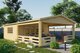 Blockhaus Sheffield mit breitem Vordach 540 x 963 cm - Wandstarke 58 mm