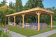 &Uuml;berdachung Oslo XL Typ 9 Douglas 1295 x 430 cm - Naturbelassene W&auml;nde inkl. EPDM