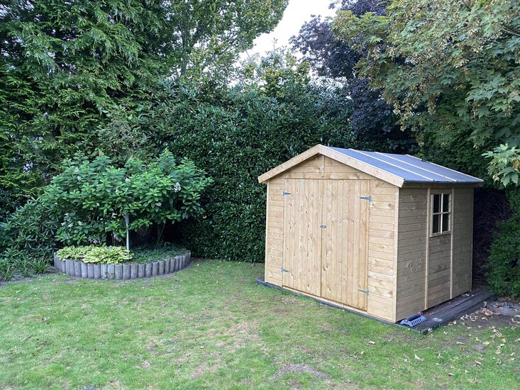 Gartenhaus Hugo 225 x 225 x 220 cm, impr&auml;gniert, Wandst&auml;rke 16 mm - Gartenschrank