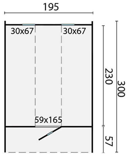 Saunafass &Oslash;205 x 300 cm